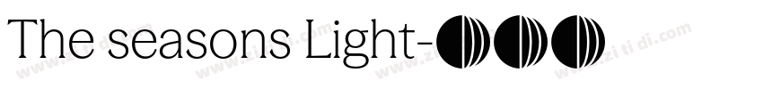 The seasons Light字体转换